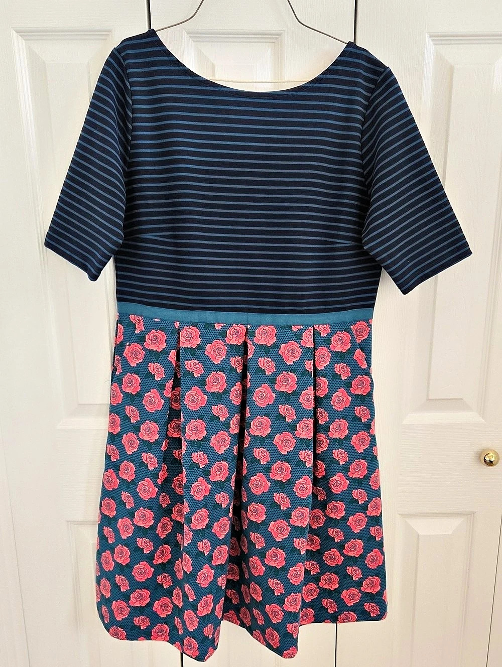 Matilda Jane Floral Stripe Knit Dress Size XL